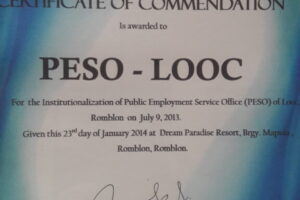 Certificate of Commendation 2